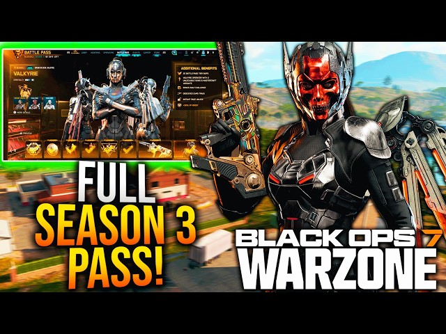 FULL BLACK OPS 7 SEASON 3 BATTLE PASS! All CONTENT & REWARDS! (WARZONE SEASON 3 BATTLE PASS)