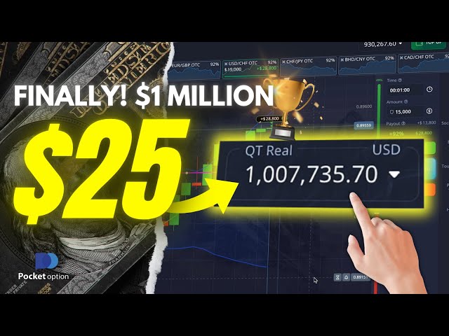 Finally hit $1,000,000 from $25 In Pocket Option | Binary Option Trading Strategy