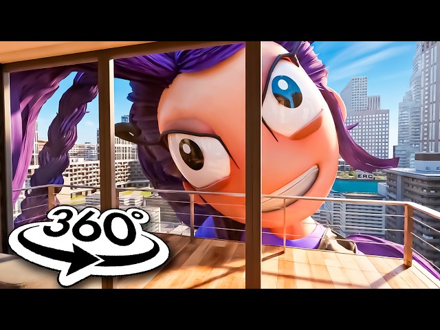 Giant LILY LOVEBRAIDS in the City! - Poppy Playtime 5 | 360° VR