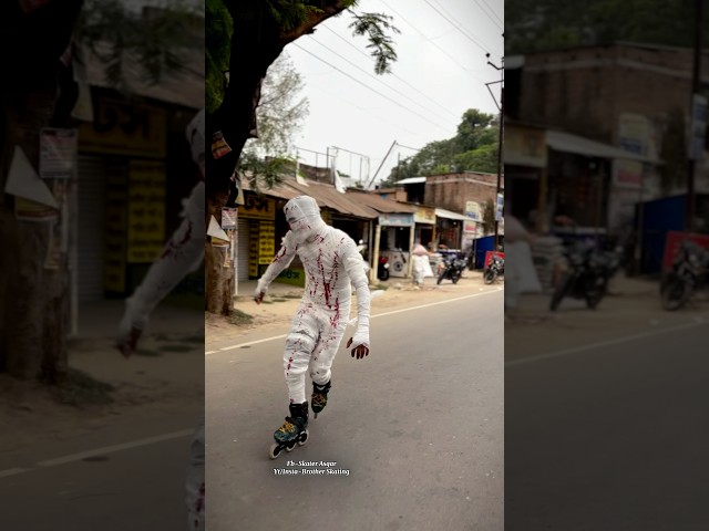 X-Mummy Skater😱👻 #brotherskating #skating