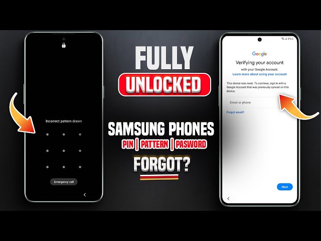 How to COMPLETELY unlock Any Samsung phone forgotten PIN, Pattern, Password & bypass Google account.
