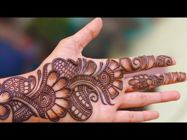simple mehndi design front hand || mehndi designs 2025 new