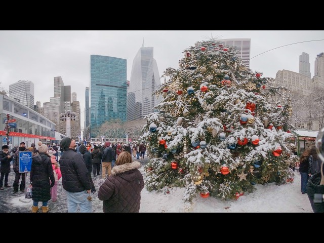 Bryant Park After Snow Immersive Walk | GoPro Max 2 VR180 Mod Sample Footage