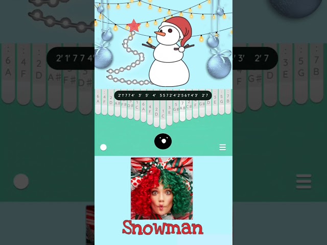 Snowman by Sia⛄easy tabs on keylimba app | Kalimba cover