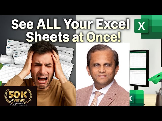 10. How to View Multiple Excel Worksheets & Files on One Screen?