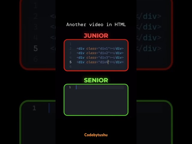 "HTML Basics to Advanced: Mastering Junior & Senior Level Skills!" #webdevelopment #css #html
