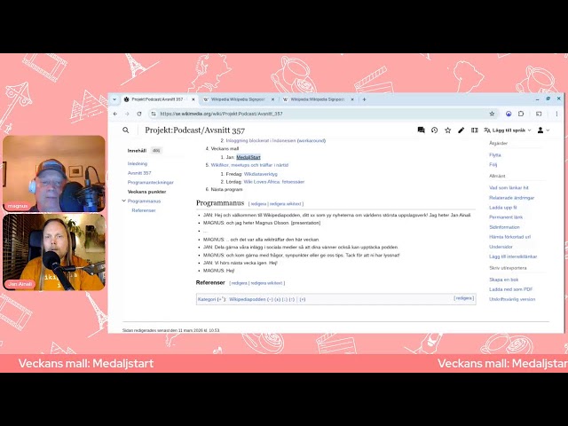 Wikipedia Weekly Network: Wikipediapodden avsnitt 357 - inspelning