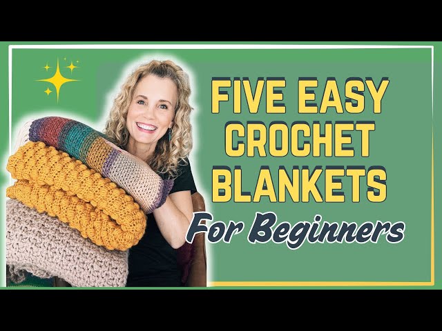 5 Crochet Blankets for Beginners | Easy Patterns + Free Tutorials #crochet #crochetblankets