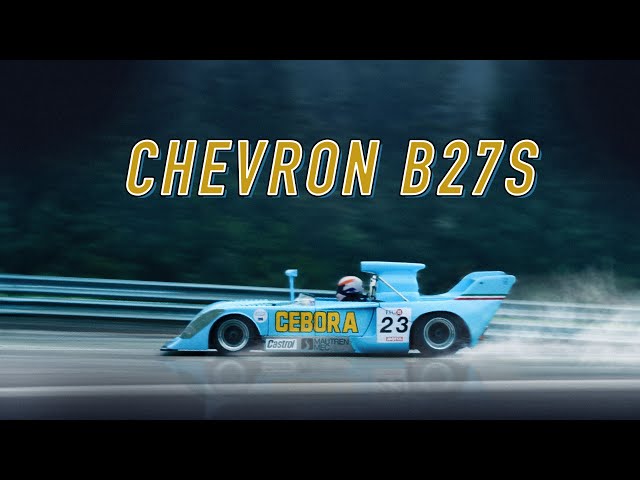 Onboard: Chevron B27s on WET Spa - HQ F1 engine sound