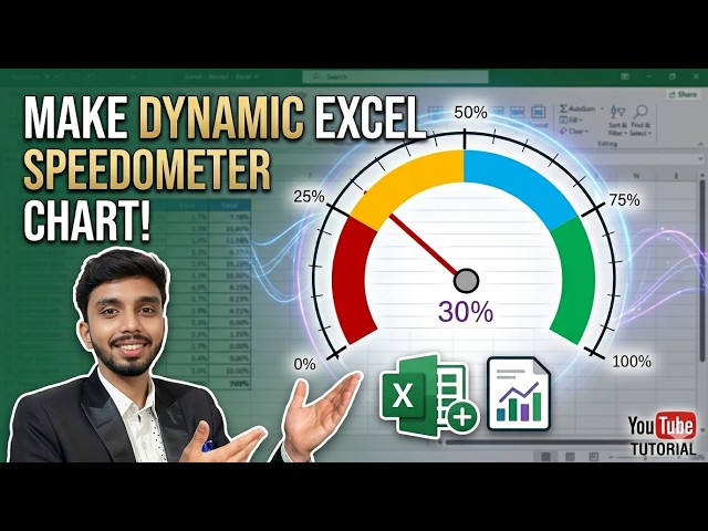 How to Create Speedometer Chart in MS Excel (Step-by-Step Guide)