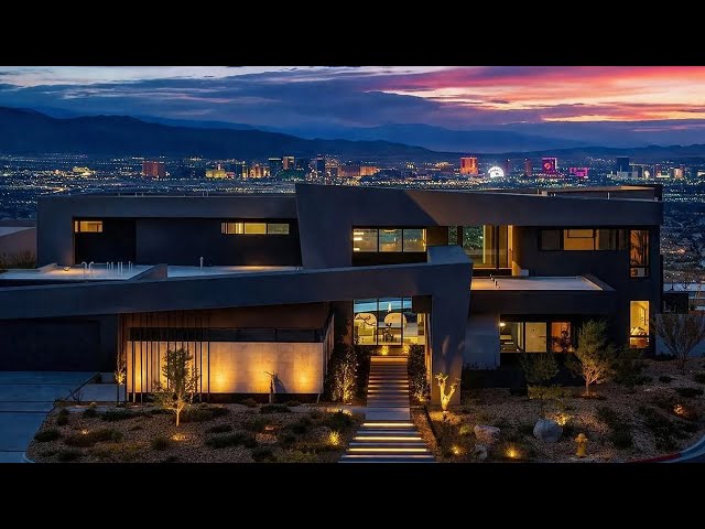 Inside a $12.6M Ultra Modern Mansion Towering Above The City