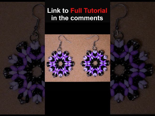 Elegant Superduo Earrings - Tutorial #superduo #beadedearrings #beading #beadingtutorials #viral