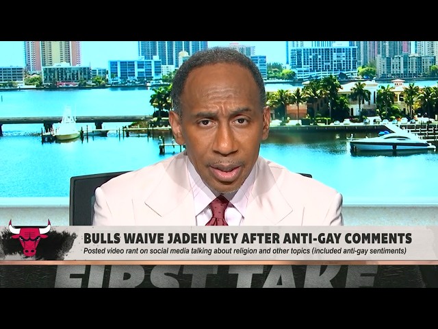 Stephen A. responds to Bulls waiving Jaden Ivey following anti-gay comments | First Take