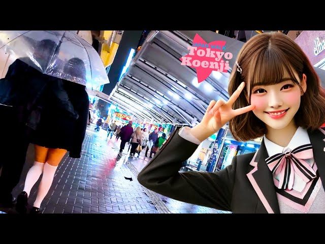 Tokyo Koenji🐶Enjoying the rain♪💖4K non-stop 1 hour