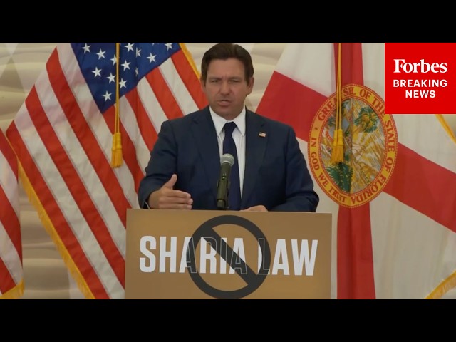 BREAKING NEWS: Florida Gov. Ron DeSantis Signs Anti-Sharia Law Legislation Into Law