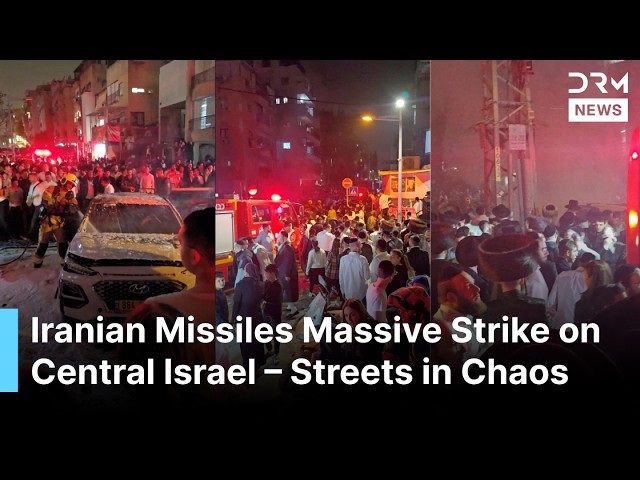 BREAKING: Iranian Missiles Strike Central Israel, Emergency Responders Rush to Damaged Areas | AH1B