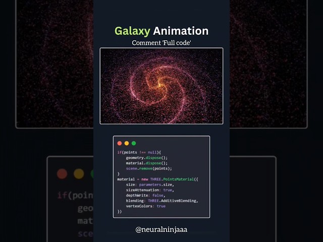 ✨ Galaxy Animation with CSS | HTML + CSS  Javascript Project 🚀
