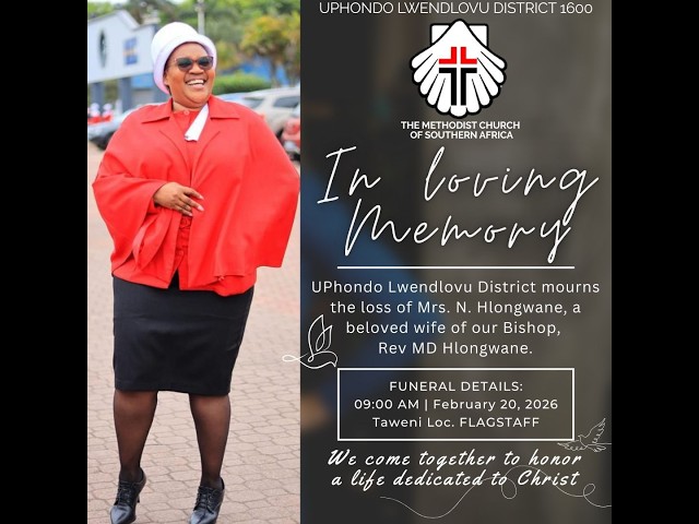 Funeral Service of Mrs Nandi Hlongwane, wife of Rev Hlongwane, Bishop of the Uphondo Lwendlovu