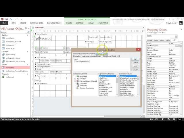Generating a receipt in Microsoft Access
