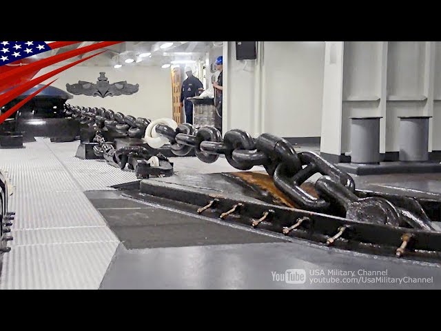 100,000 ton Gigantic Aircraft Carriers Anchor Drop & Pull Up