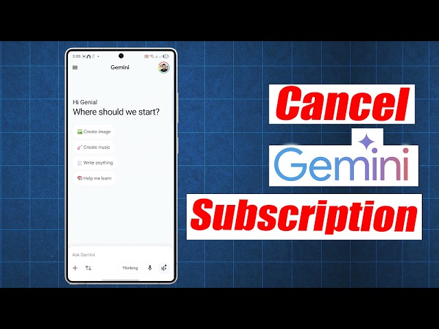 How to cancel Google Gemini subscription on android