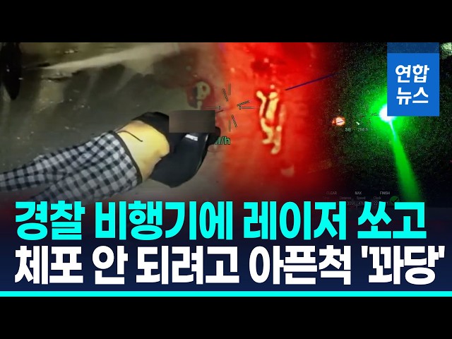 Woman shoots laser at police plane... even impersonates 'fake patient' / Yonhap News