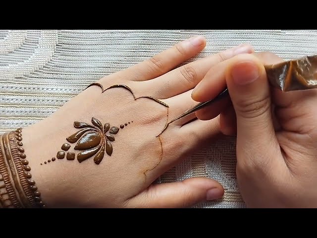 Easy mehndi design | Simple mehndi design back hand | Lotus mehndi design | Mehandi design| Mehendi