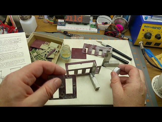kit build - HO scale brick building