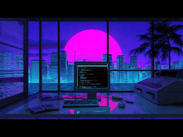 Terminal 1987 Never Closed — 24/7 Synthwave Dev Stream