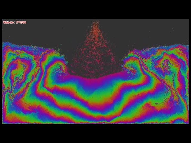Crazy physics experiment: Over 250K balls collisions emulator in C++