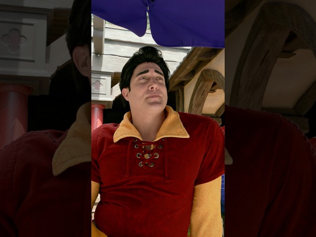 Gaston's Dating Advice is Absolutely Insane at Disneyland! 😂💪  #disneyland #funny #shorts