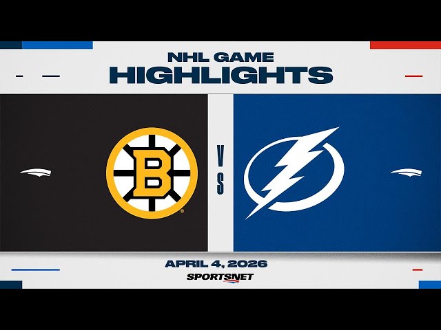 NHL Highlights | Bruins vs. Lightning - April 4, 2026
