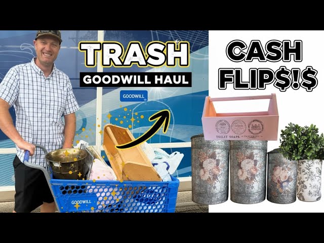 Trash? Or cash? Goodwill thrifting to find inventory for our store, painting thrifted finds 