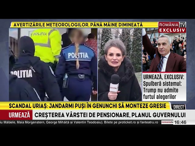 Imaginile începutului de an, cum pun jandarmii gresie şi faianţă