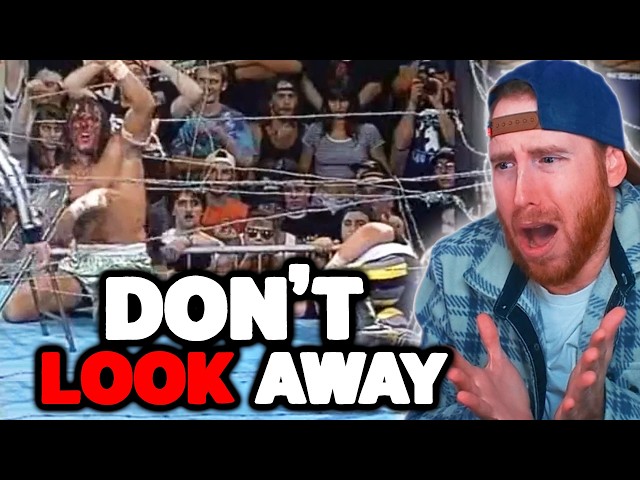 BARBED WIRE INSANITY!!! Pro Wrestling TRY NOT TO LOOK AWAY Or WINCE Challenge (ECW HARDCORE MOMENTS)