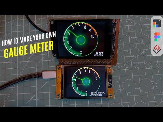 Create a Realistic Gauge Meter in LVGL | ESP32 UI Tutorial