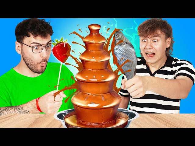 GROSS vs. DELICIOUS CHOCOLATE FOUNTAIN CHALLENGE *EXTREME*