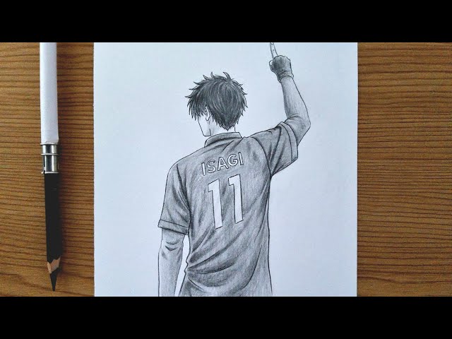 How To Draw Isagi Yoichi Back Pose || Blue Lock Pencil Drawing Tutorial