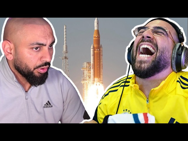 IS THE SECOND ROCKET TO THE MOON ALSO FAKE?! 😳🤣 MertAbi reacts to Kianush reacts to NASA moon mis...