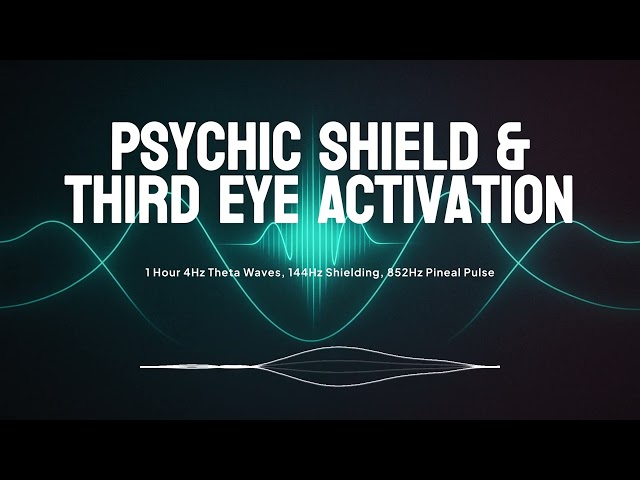 Psychic Shield & Third Eye Activation | 1 Hour 4Hz Theta Waves, 144Hz Shielding, 852Hz Pineal Pulse