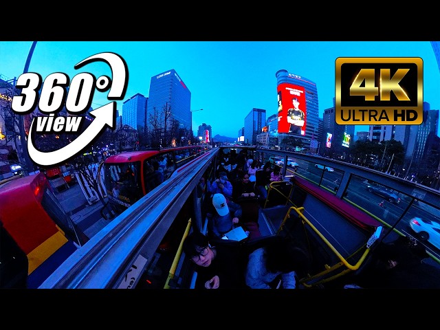 4K 360vr video | Korea Seoul BTS bus tour riding! | ARIRANG Tiger Bus tour