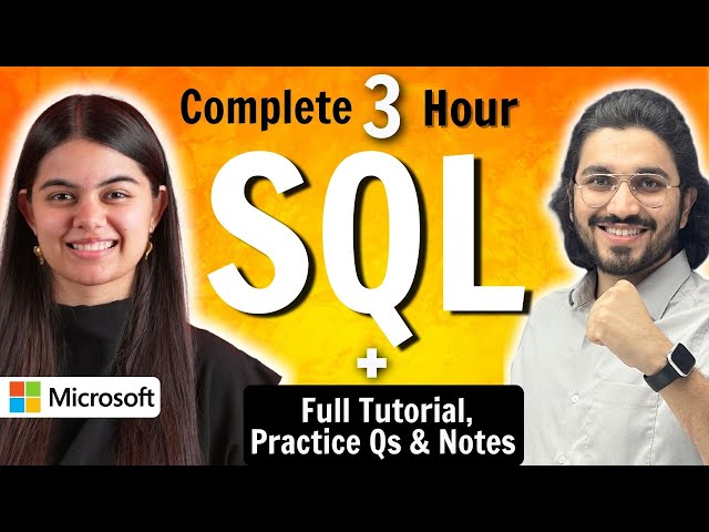 SQL - Complete Course in 3 Hours | SQL One Shot using MySQL