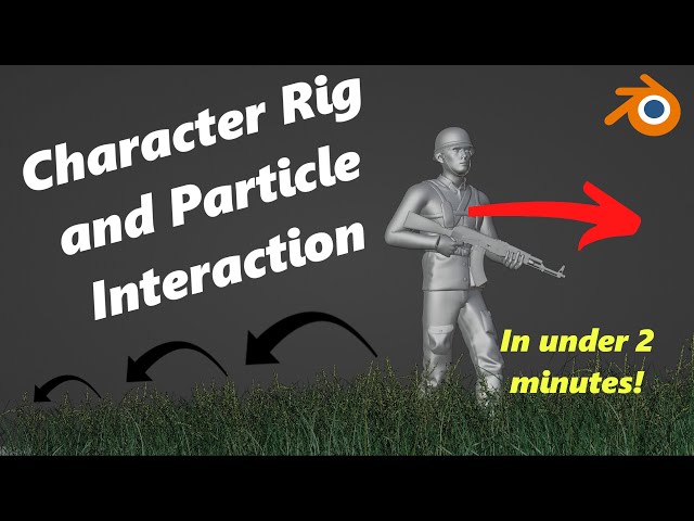 Character Animation with Particle Interaction in 2 minutes| Blender quick Tutorial