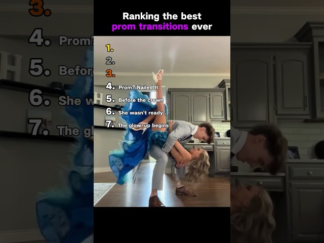 Ranking the best prom transitions ever #prom #ranking #tiktok #usa #promtransition