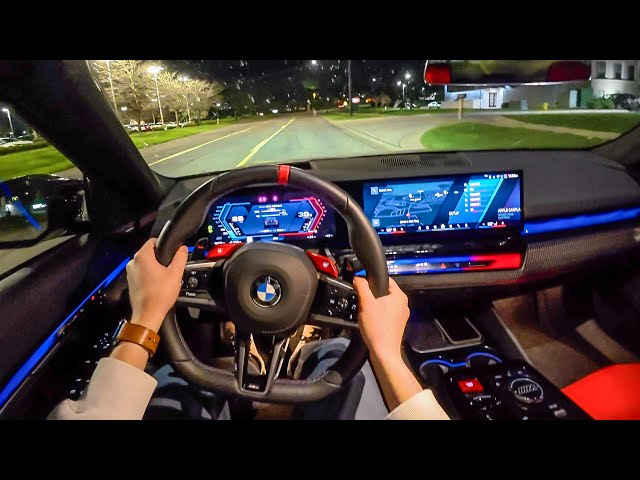 2025 BMW M5 - POV Night Drive (Binaural Audio)
