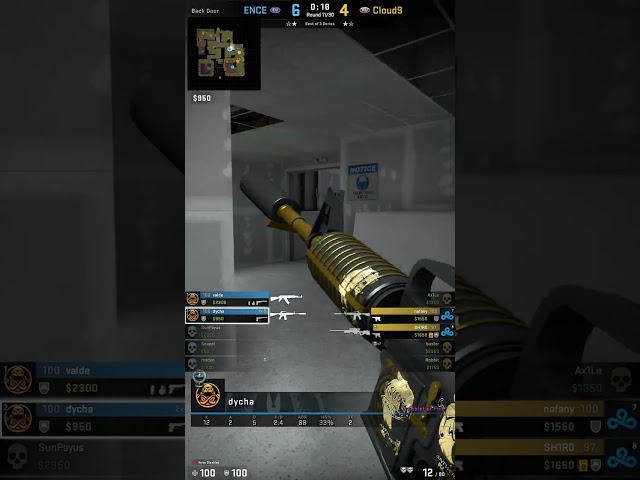 dycha 4 kills vs Cloud9 | CS:GO IEM Katowice 2023 Clips 🤯