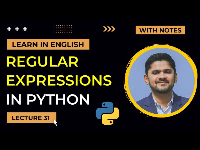 31. Regular Expressions in Python | re module for regex | Advanced Python Tutorial | Amit Thinks