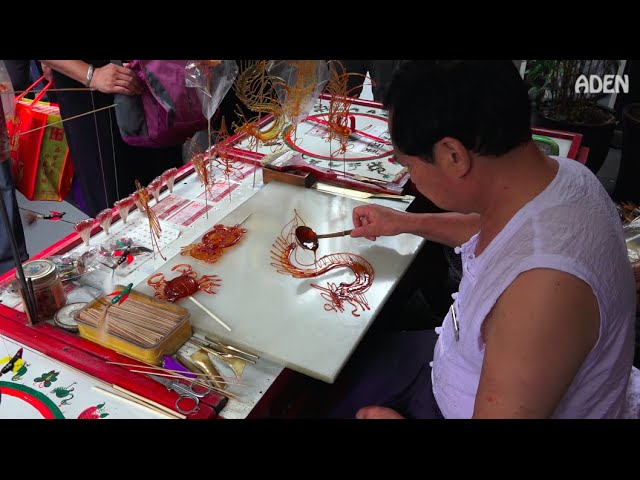Sugar Painting Art in China - Chinese Dragon 糖画龙