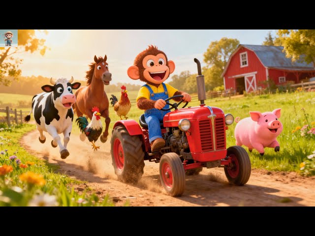 Wow | Monkey Farmer Finds Giant Dino Egg! 🦖 | Tractor Farm