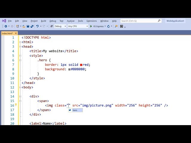 Tips for working with HTML in Visual Studio
